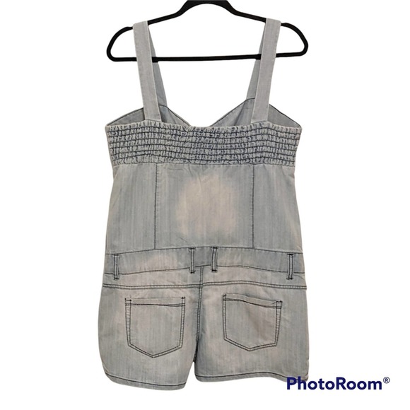 Peace Love Eco Rewash Blue Shorts Jumper Size XL NWT - Picture 2 of 2